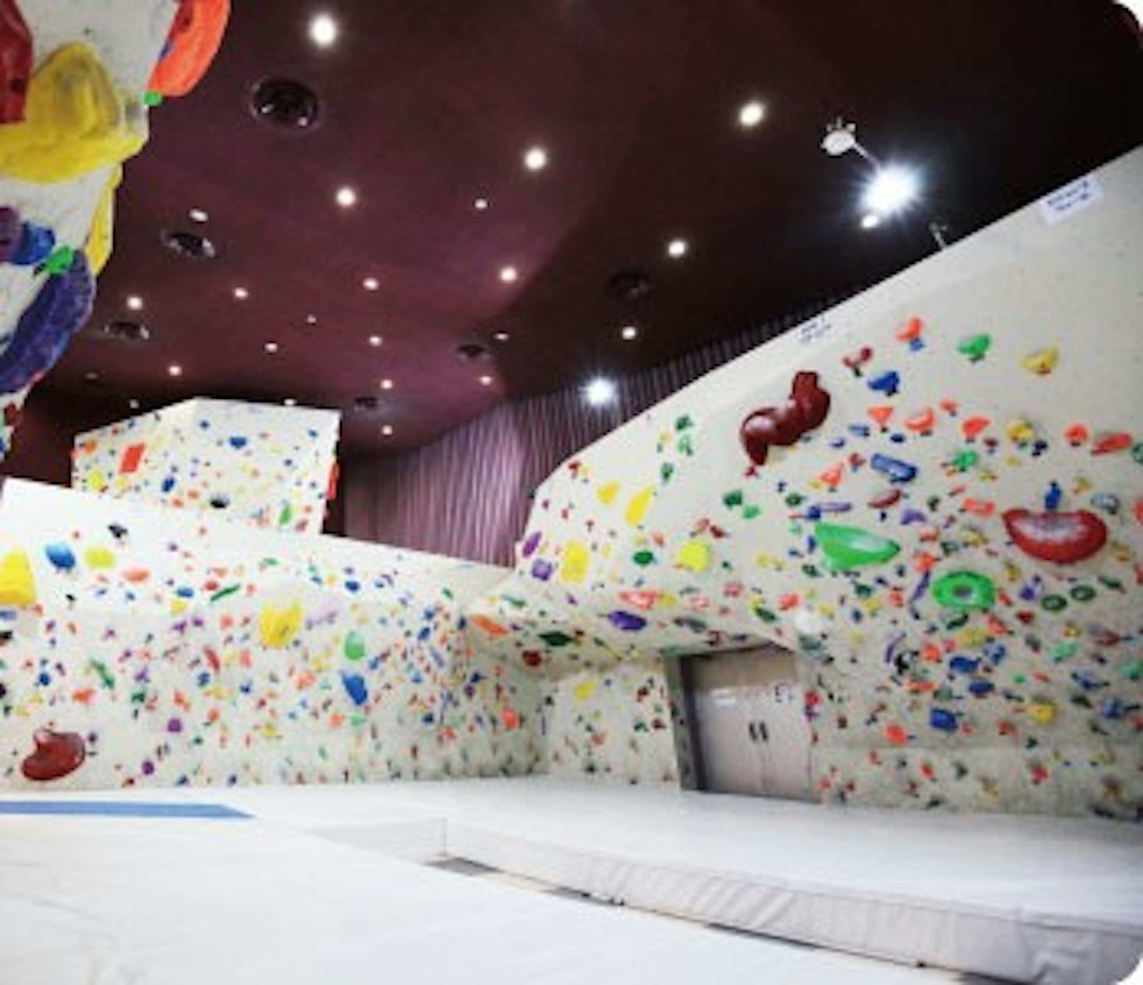 カラフルなボルダリングジムで楽しく遊ぶ体験
