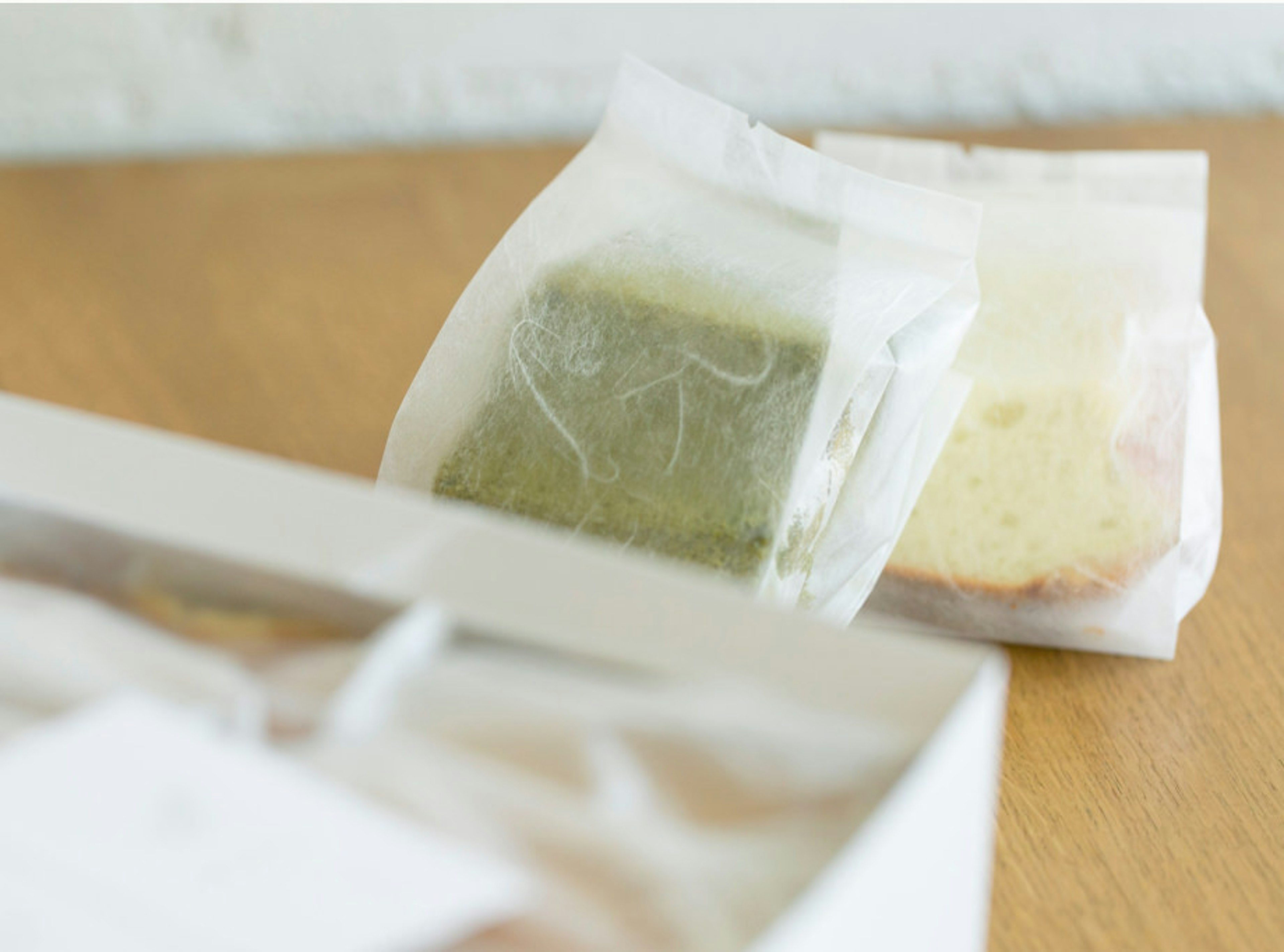 抹茶の風味が広がるふわふわのケーキ