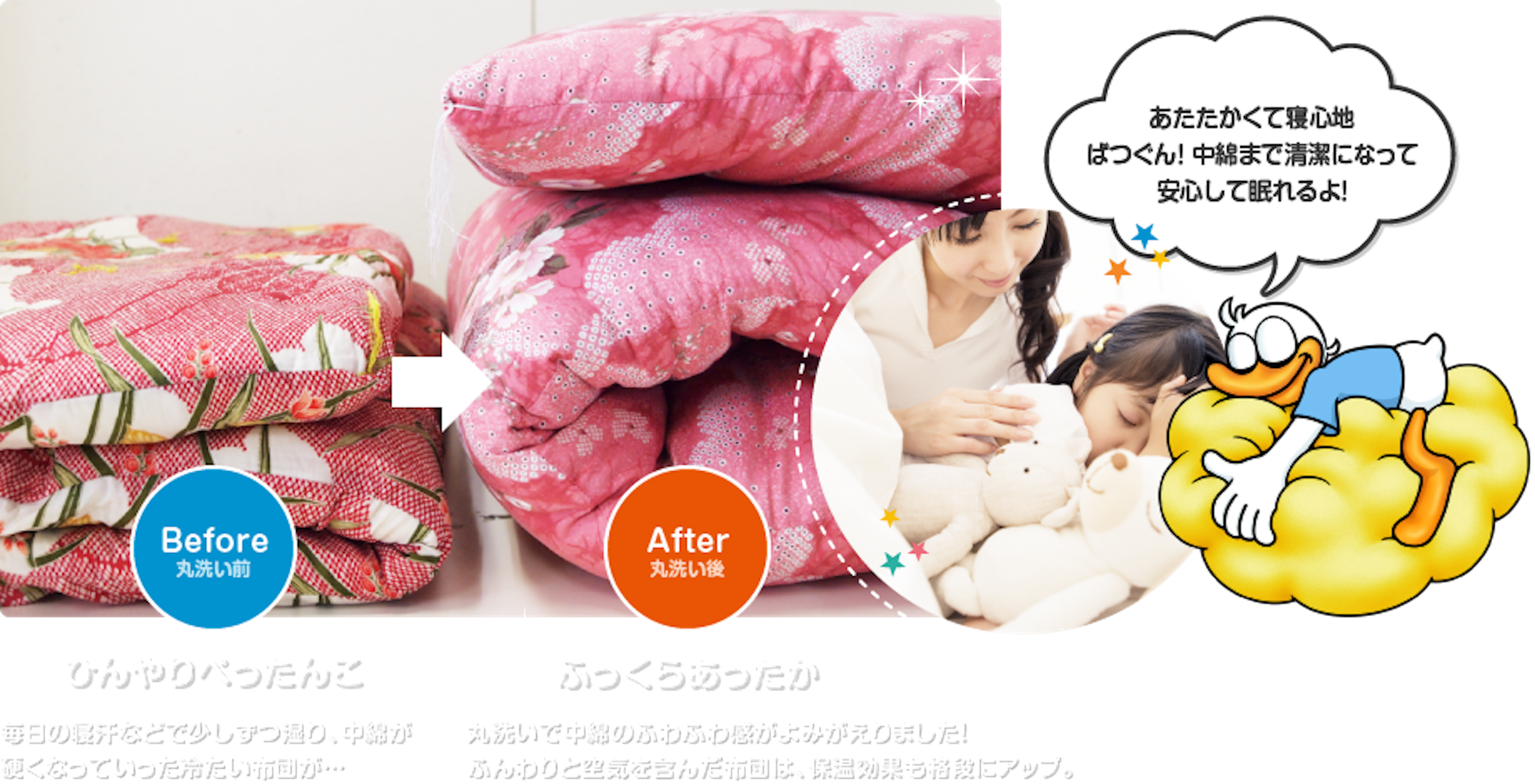 ふっくら布団で快適な眠りを実感！クリーニングで清潔に