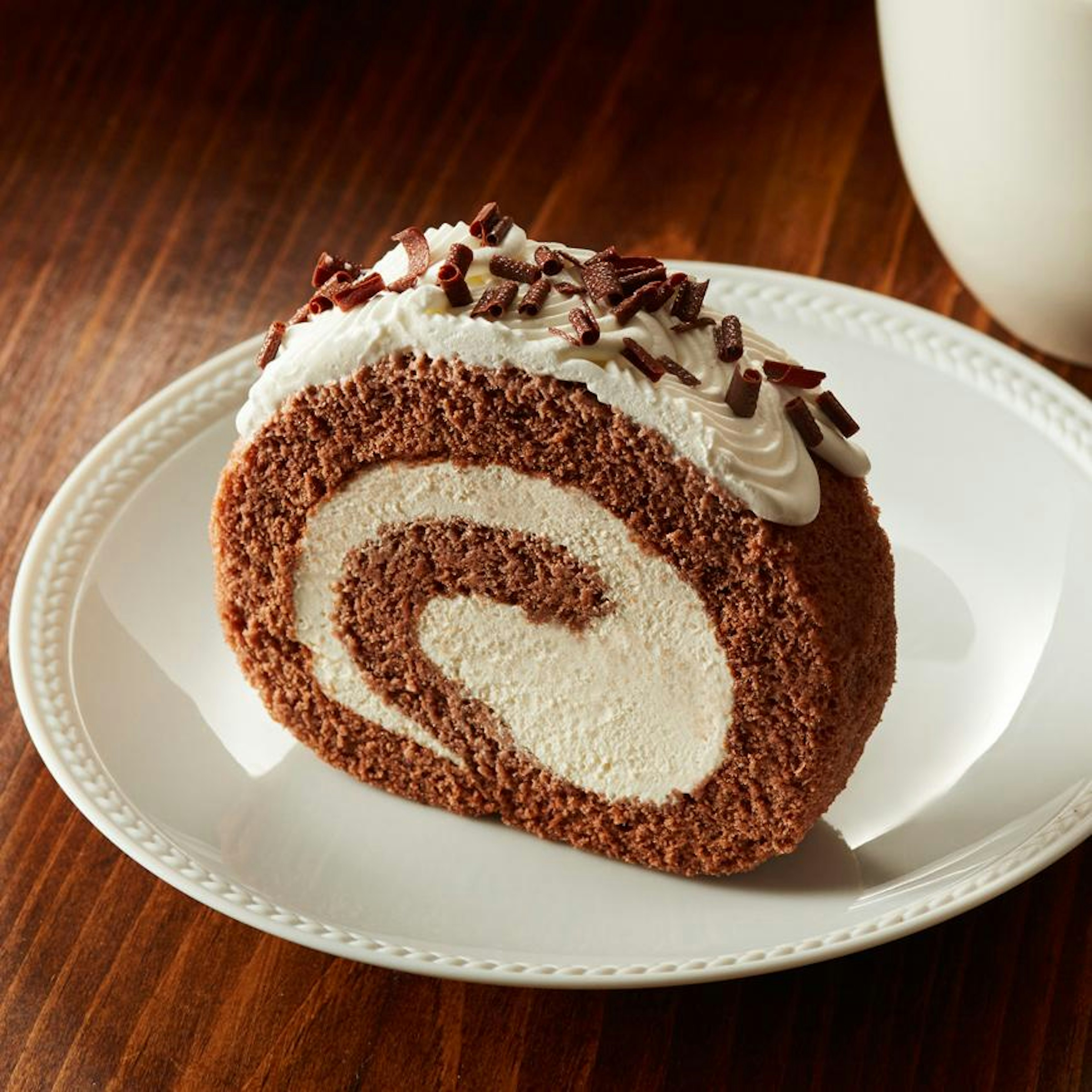 ふわふわのチョコレートロールケーキが絶品です。