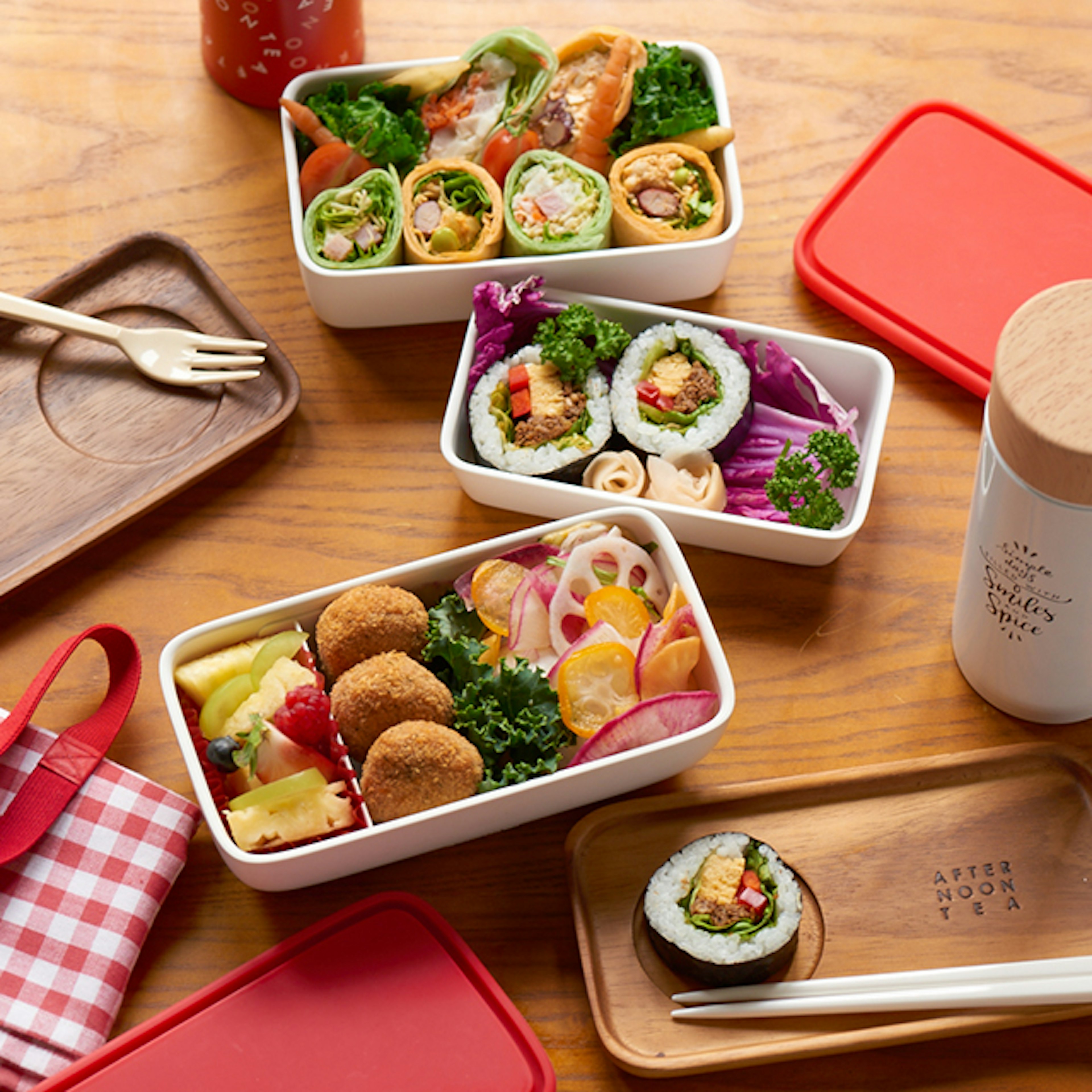 彩り豊かなキッチン用品で作るおしゃれなお弁当