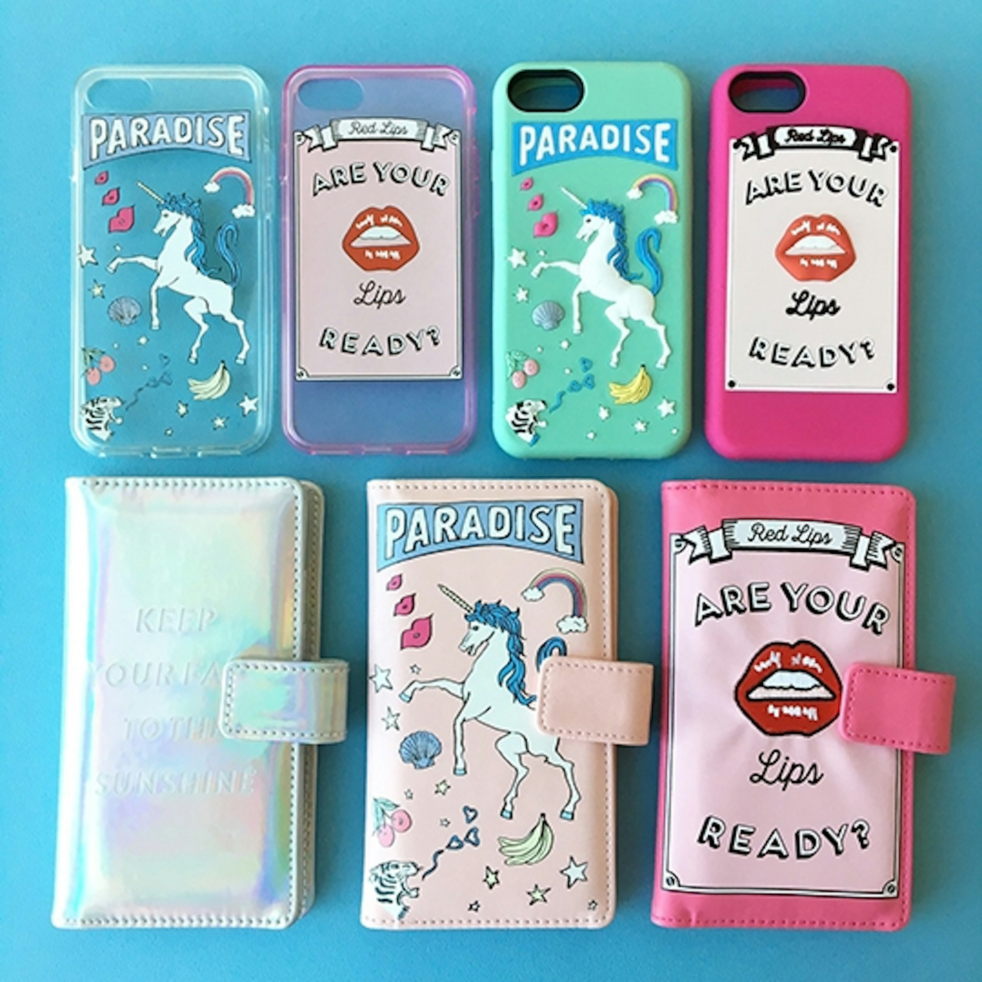 ユニコーンデザインのカラフルなiPhoneケースが揃うお店