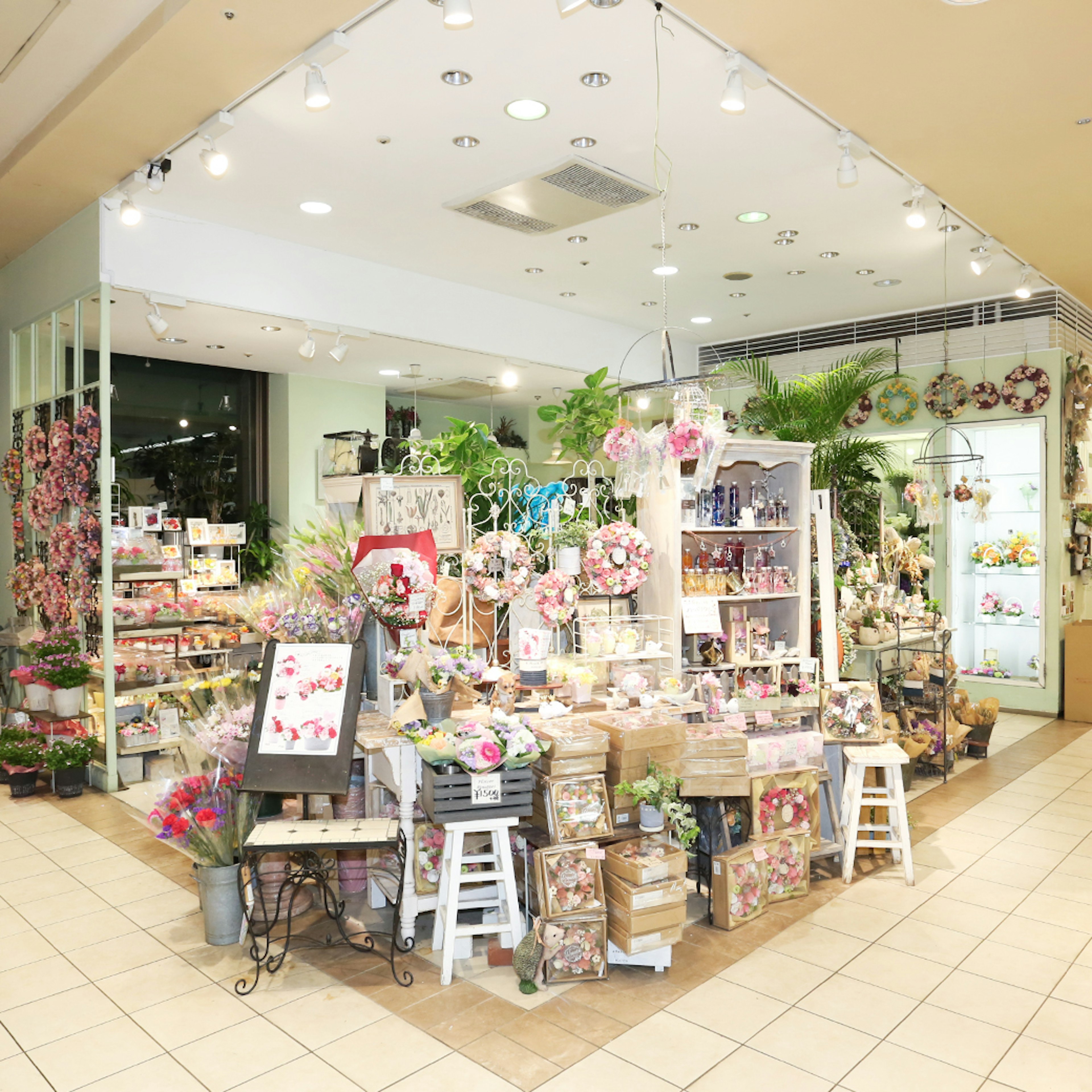 色とりどりの花々が並ぶ、癒しの空間の花屋