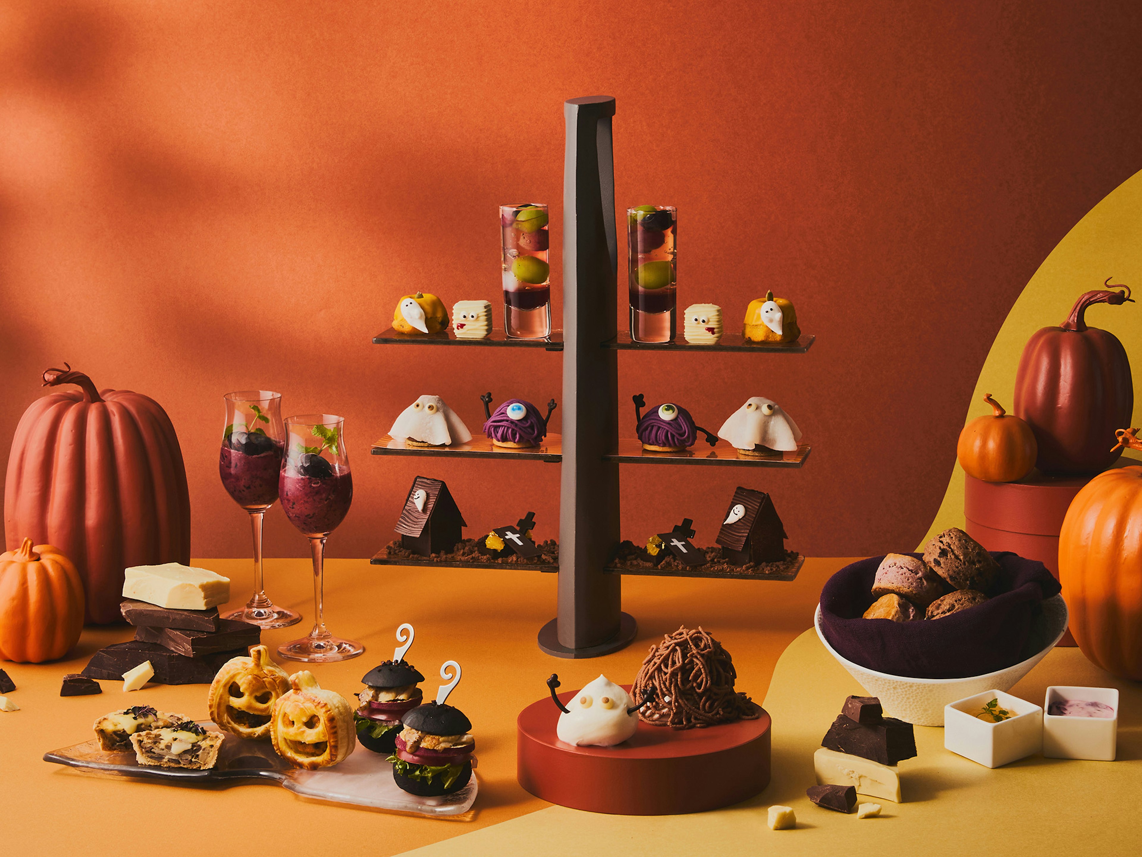 ティーアンドバーのハロウィン限定、チョコレートアフタヌーンティー